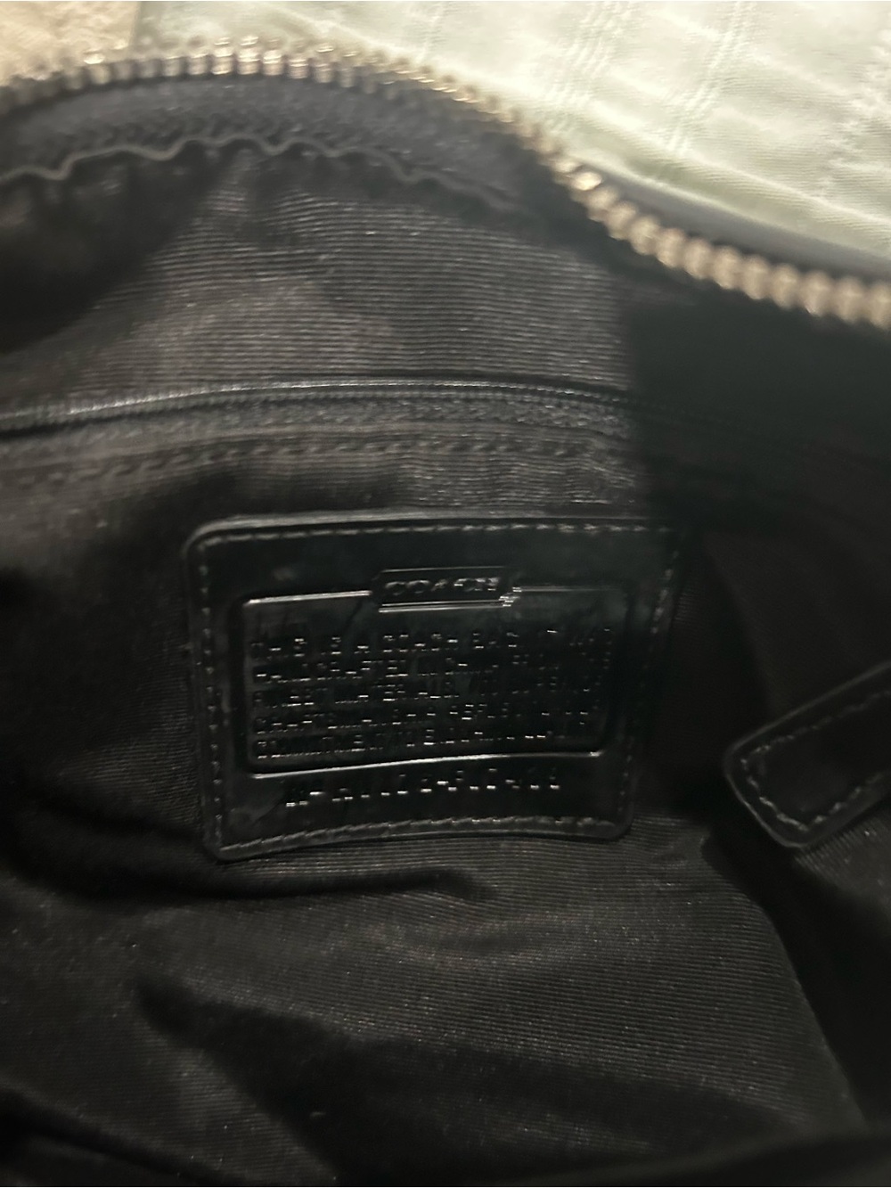 Coach Black Interior Wristlet with Silver Zipper - Picture 2 of 4
